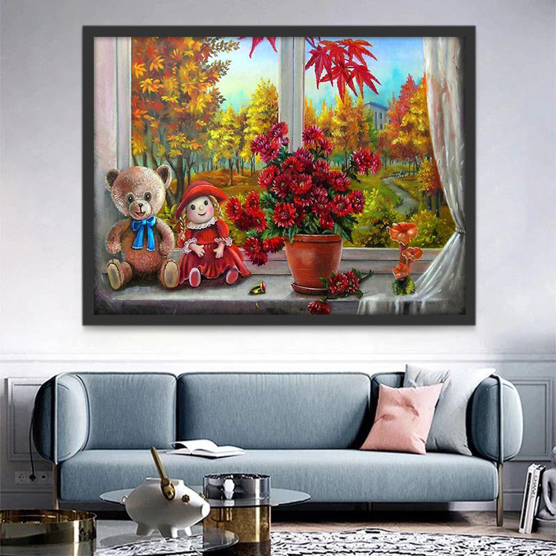 Marguerites du Transvaal Rouges Peinture par Numéros