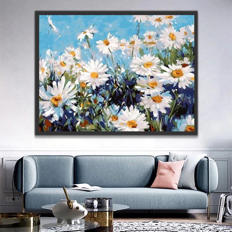 Marguerites Rustiques Peinture par Numéros