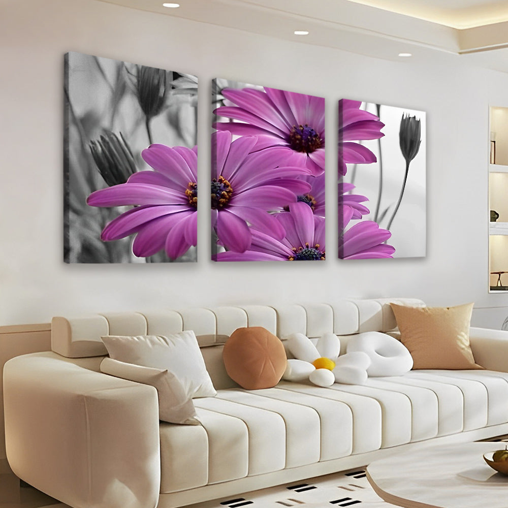Marguerites Violettes 3 Partie Peinture par Numéros