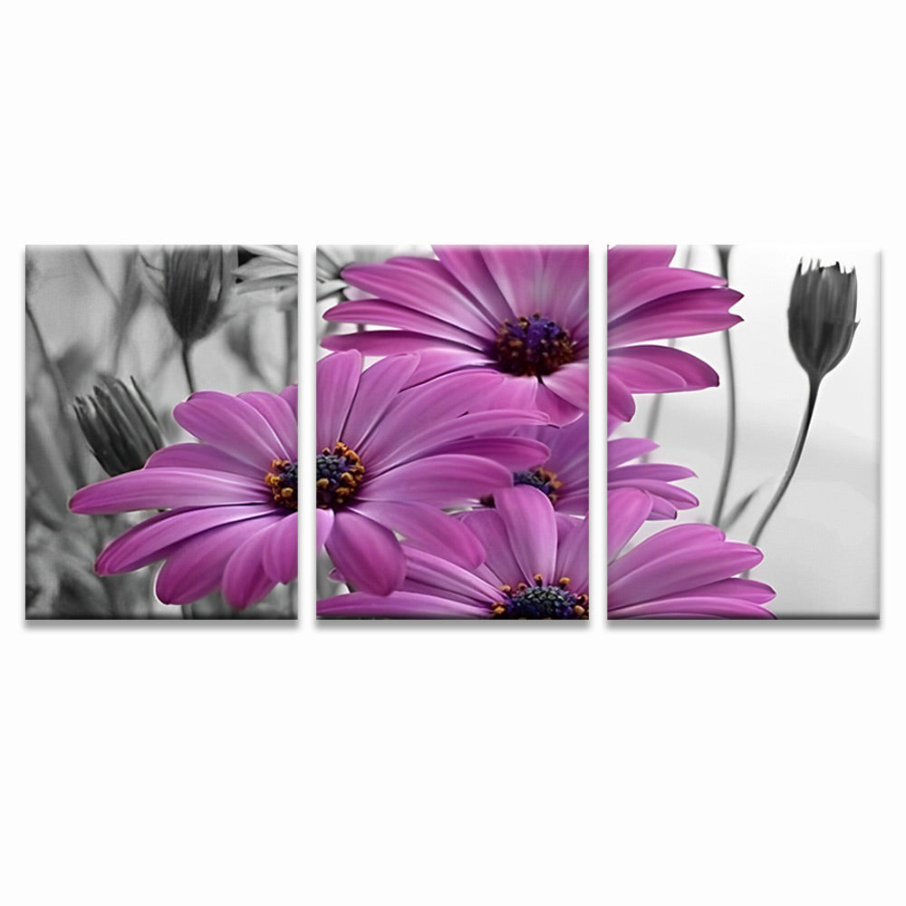 Marguerites Violettes 3 Partie Peinture par Numéros