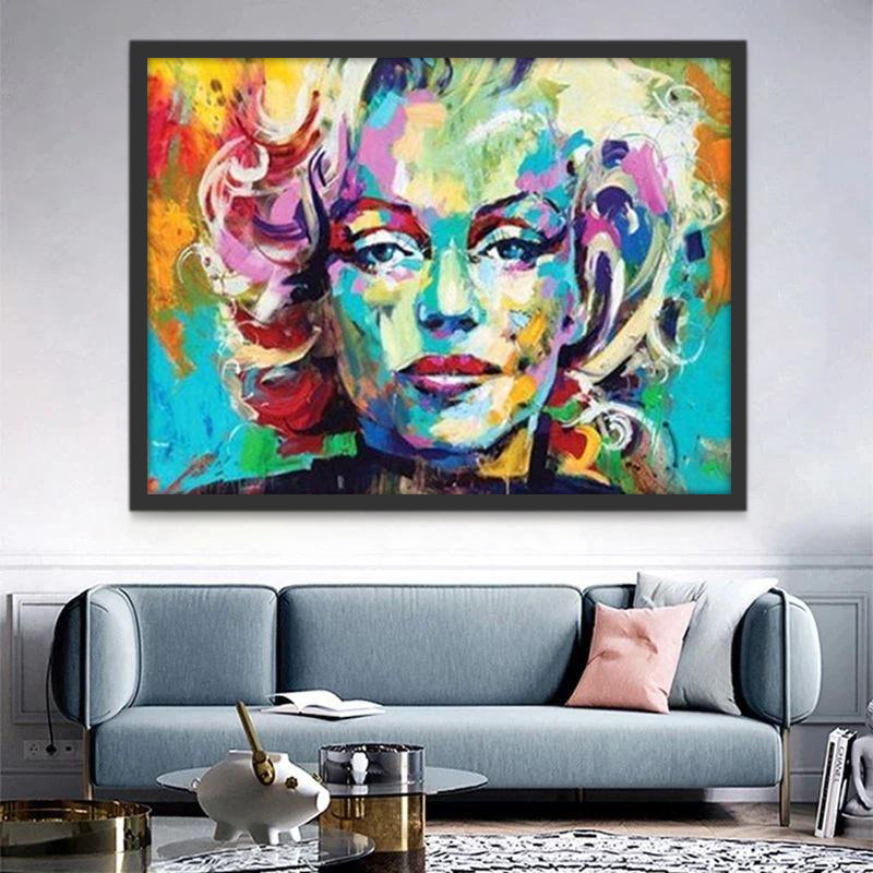 Marilyn Monroe Multicolore Peinture par Numéros