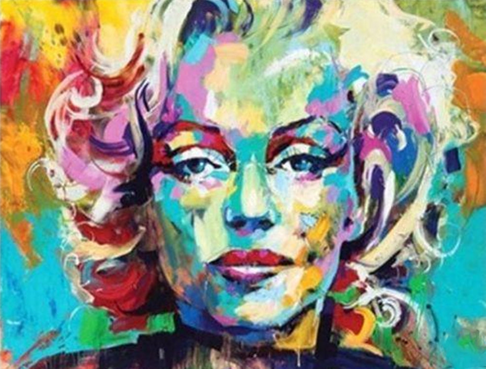 Marilyn Monroe Multicolore Peinture par Numéros