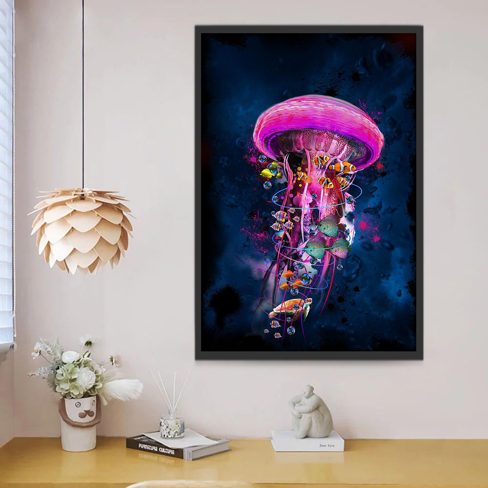Méduse Rose Peinture par Numéros