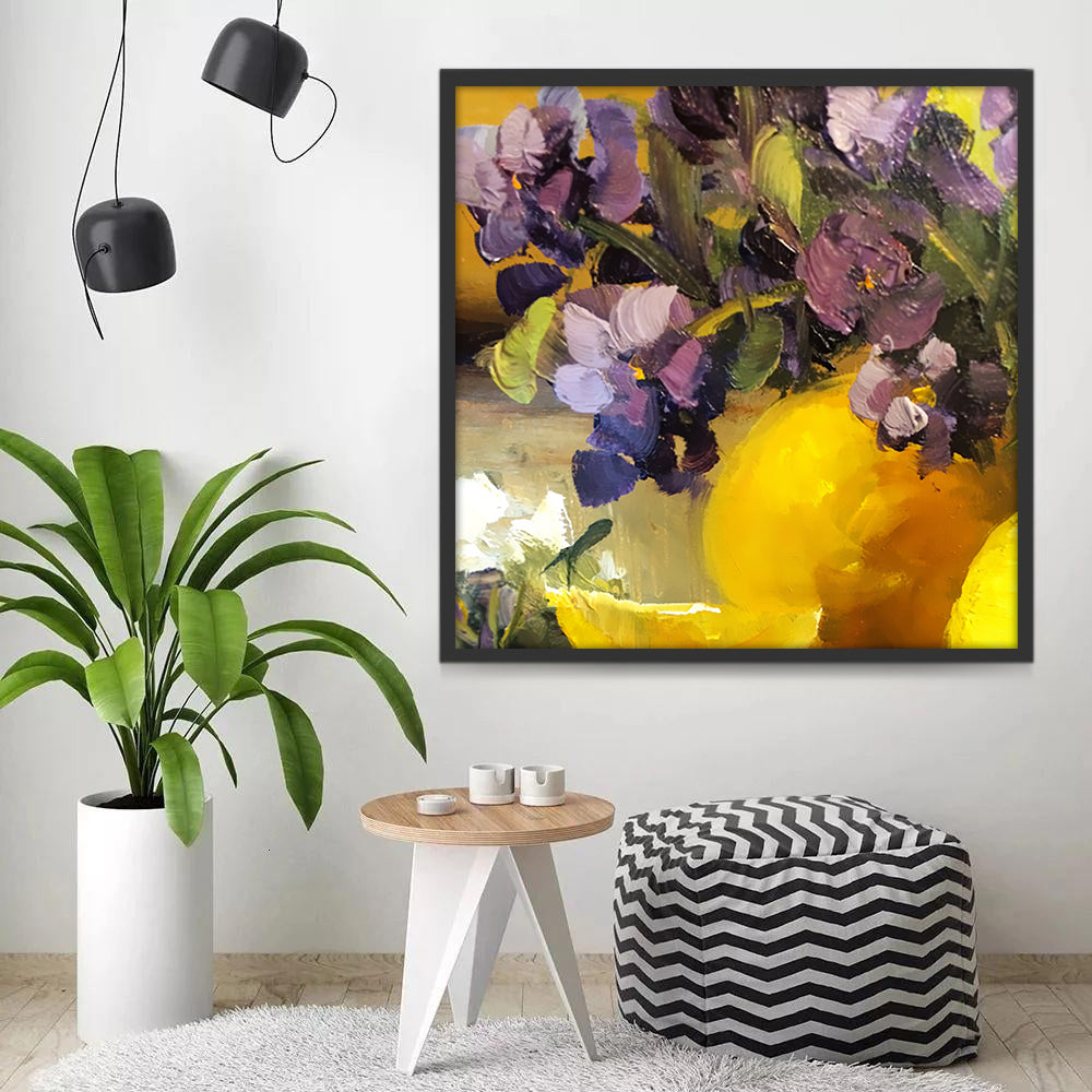 Melon et Fleur Peinture par Numéros