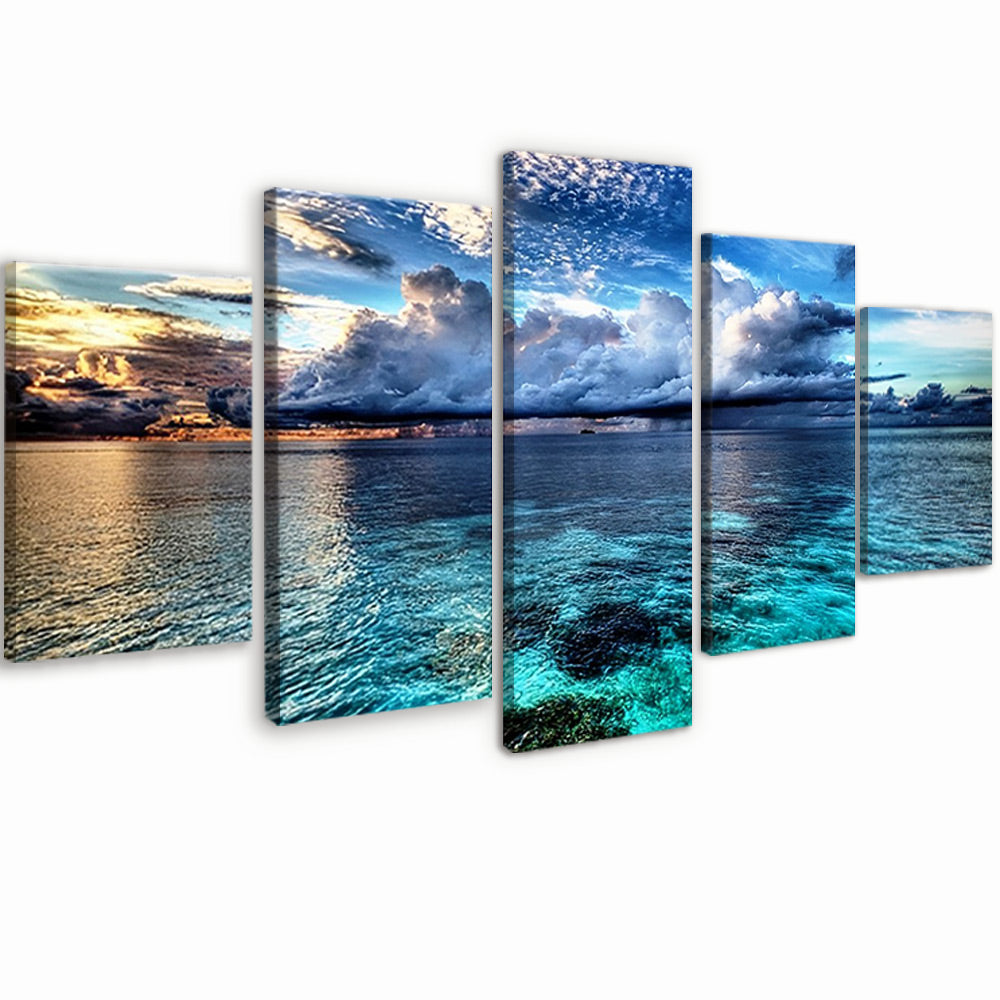 Mer et Nuages 5 Partie Peinture par Numéros