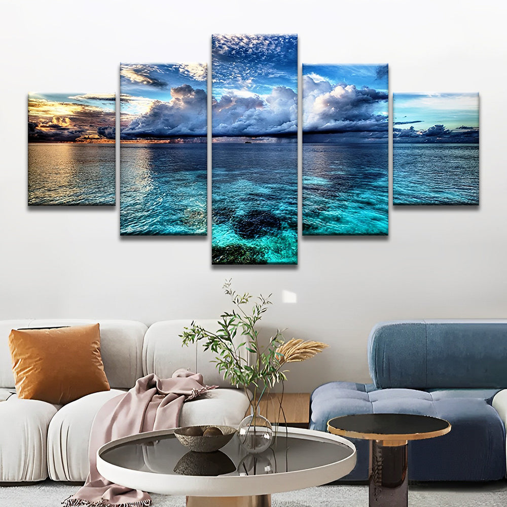 Mer et Nuages 5 Partie Peinture par Numéros