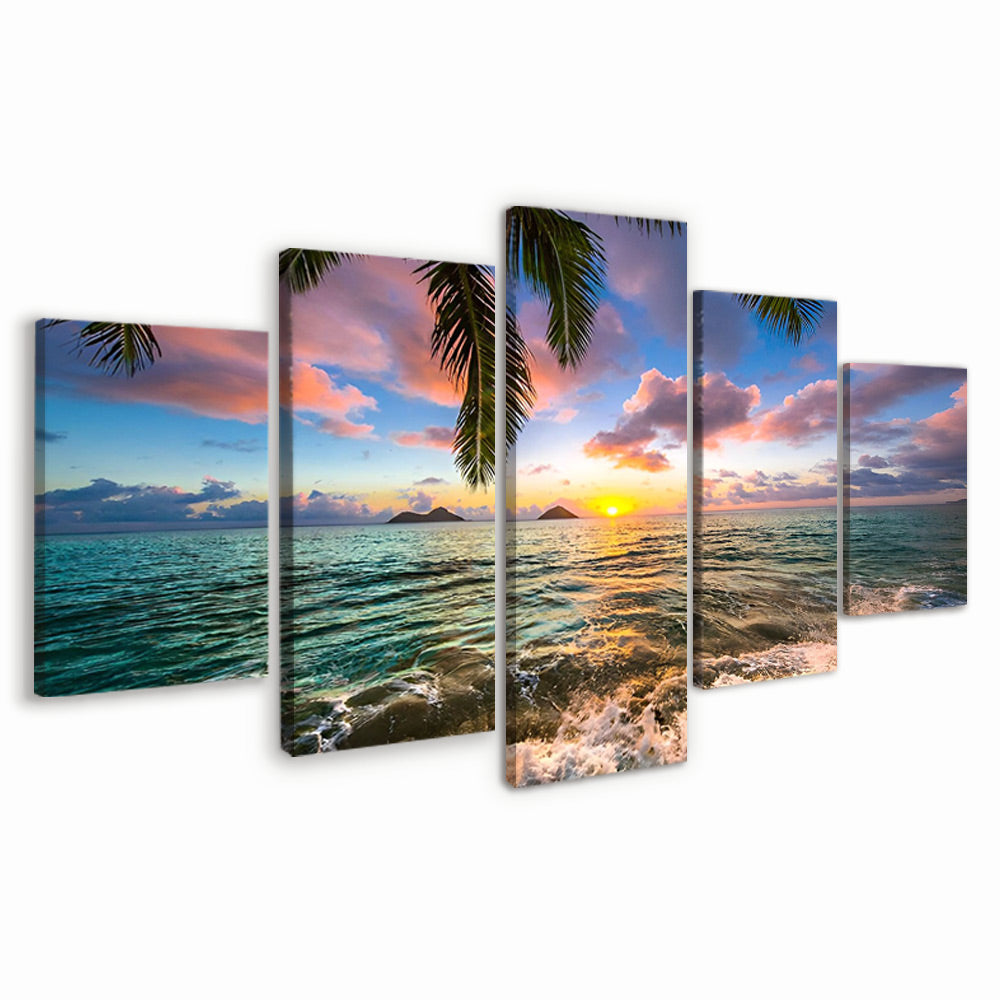 Mer et Soleil 5 Partie Peinture par Numéros