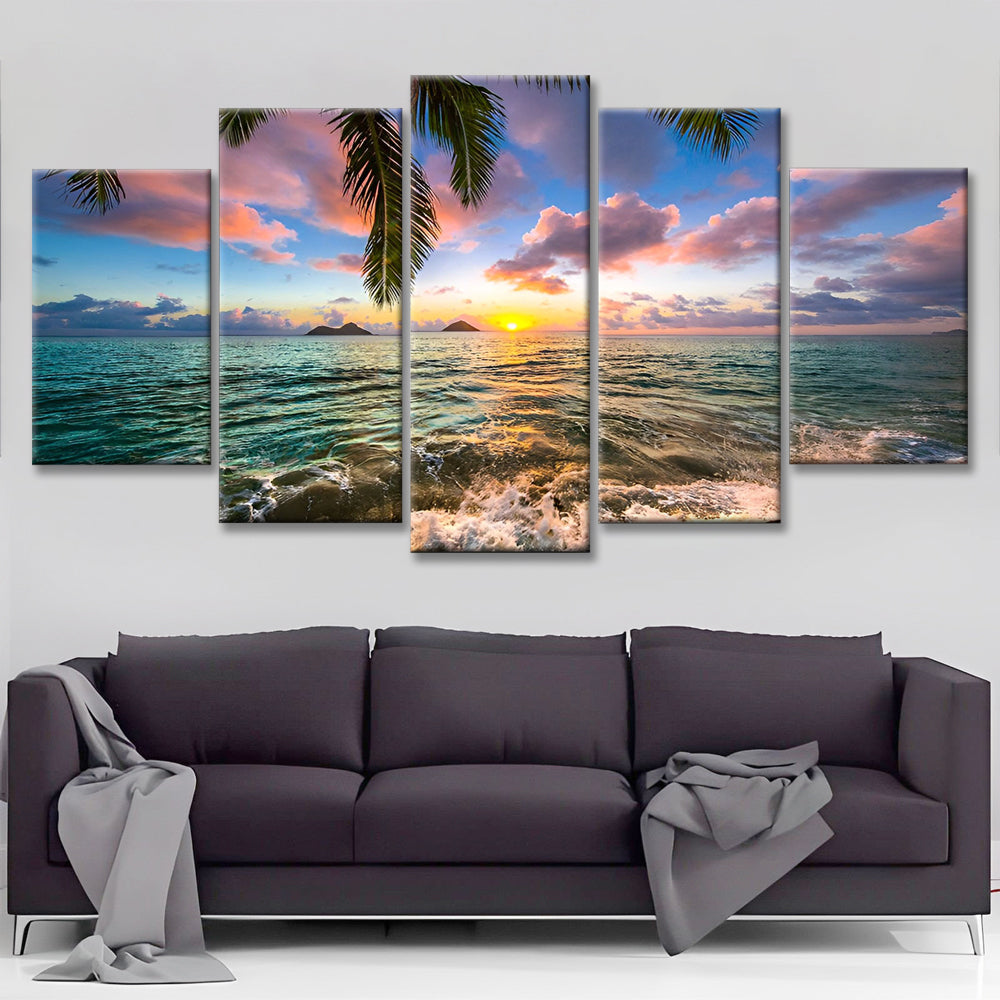 Mer et Soleil 5 Partie Peinture par Numéros