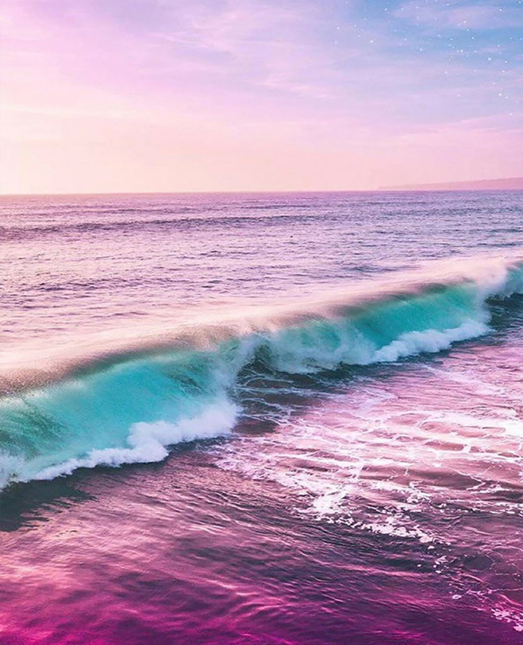 Mer Rose et Bleue Peinture par Numéros