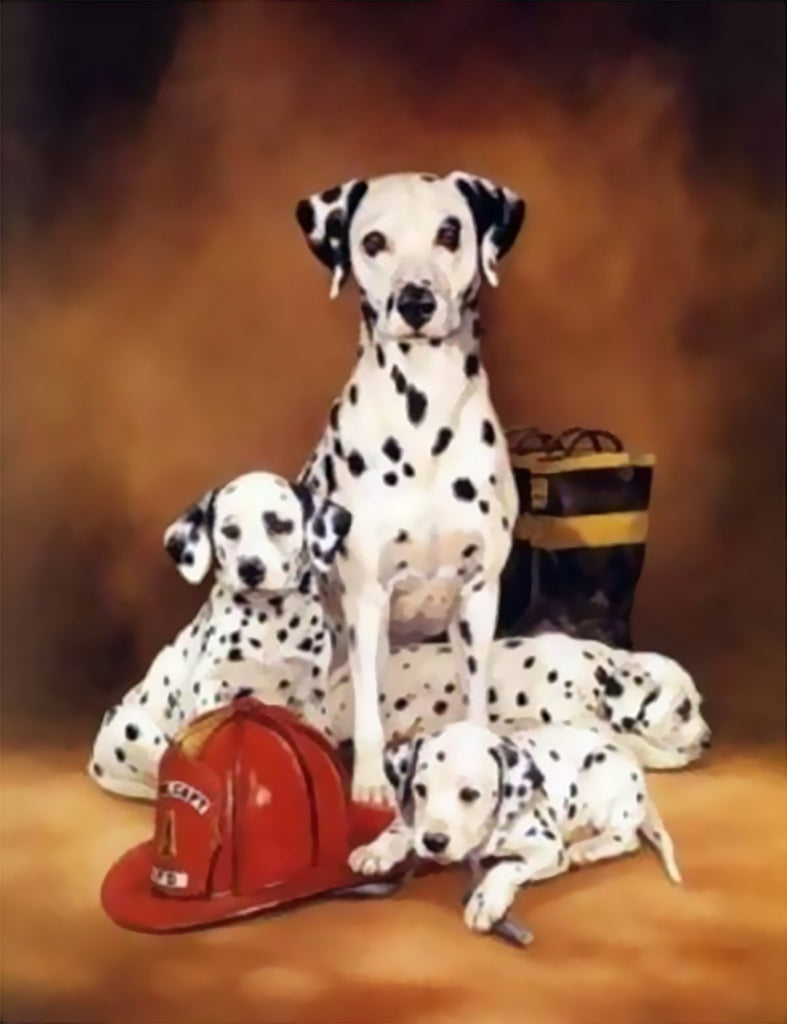Mère Dalmatien et ses Bébés Peinture par Numéros