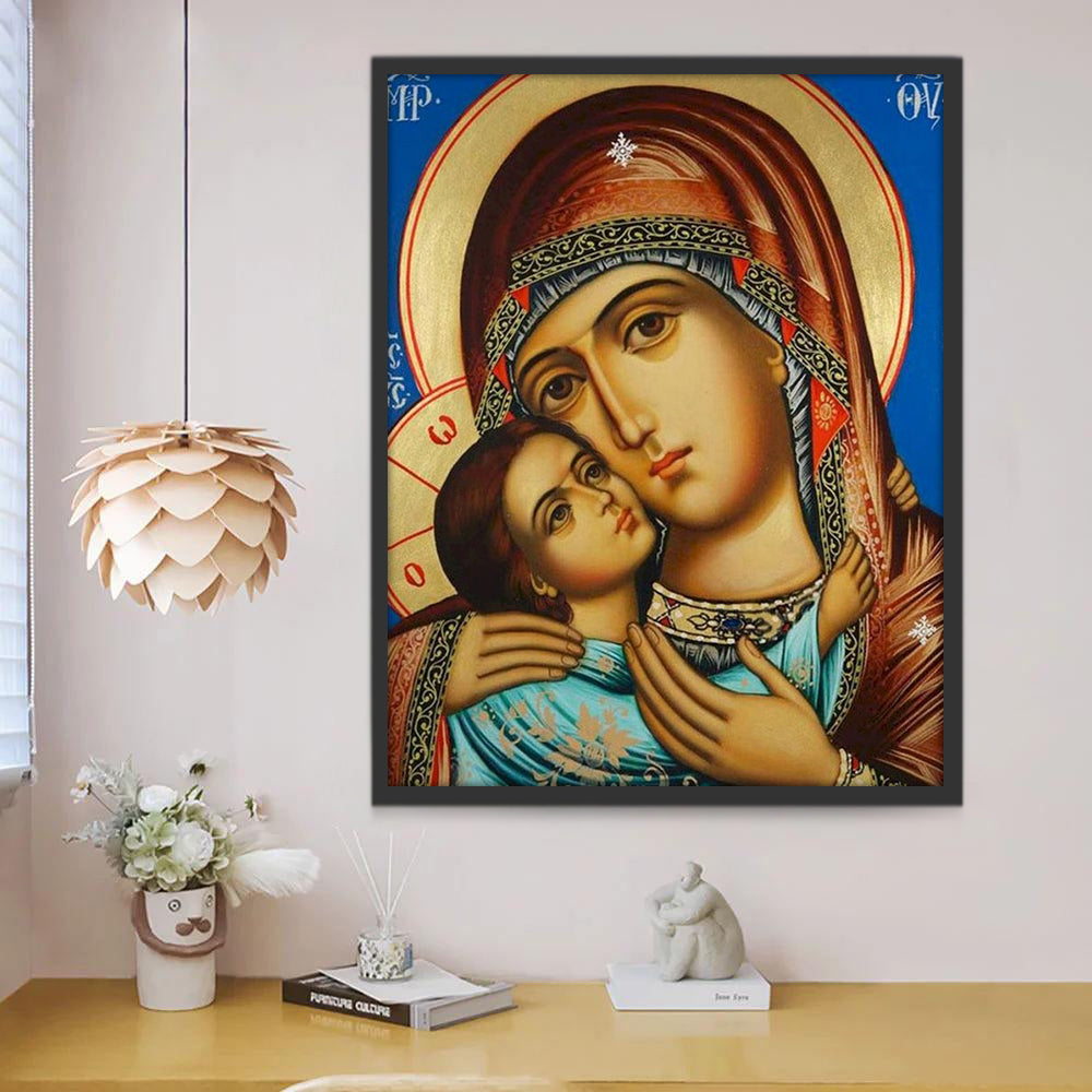 Mère Vierge Peinture par Numéros