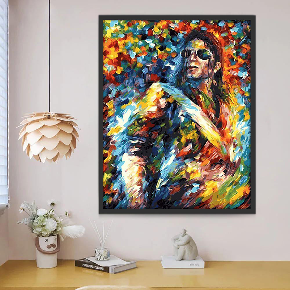 Michael Jackson Célébrité Peinture par Numéros