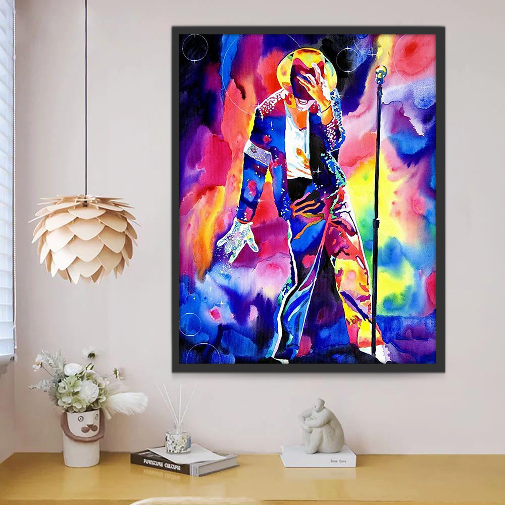 Michael Jackson sur Scène Peinture par Numéros