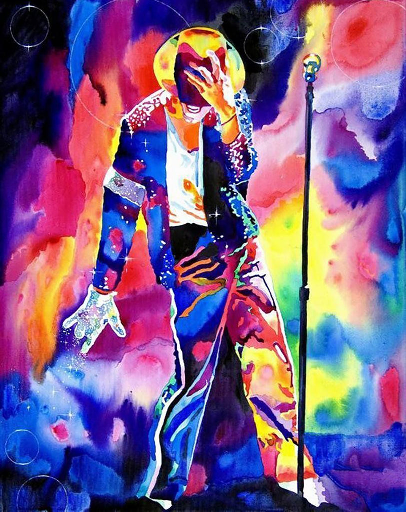 Michael Jackson sur Scène Peinture par Numéros