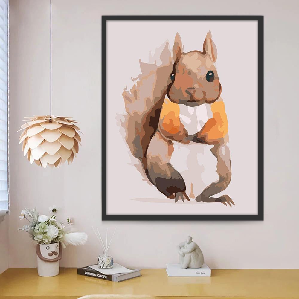 Mignon Écureuil Peinture par Numéros