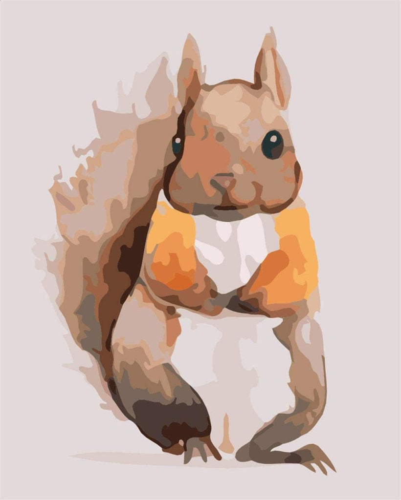 Mignon Écureuil Peinture par Numéros