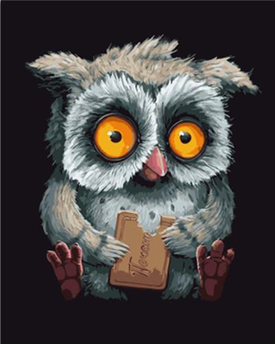 Mignon Hibou et Chocolat Peinture par Numéros