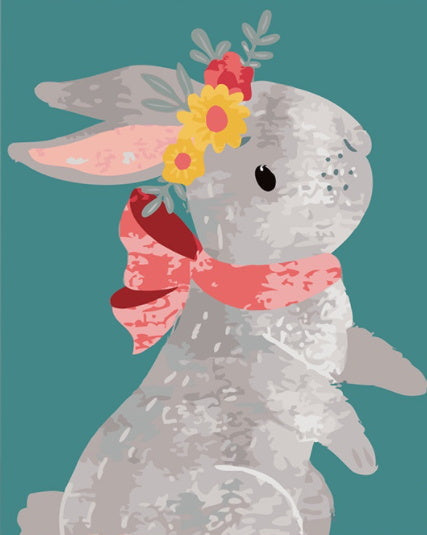 Mignon Lapin Peinture par Numéros