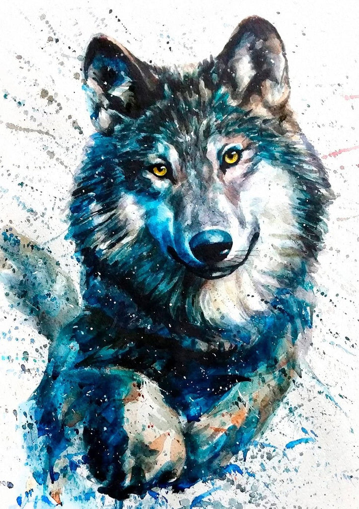 Mignon Loup Peinture par Numéros