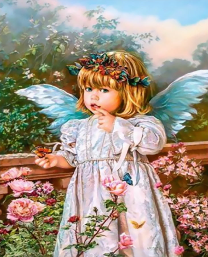 Mignon Petit Ange Peinture par Numéros