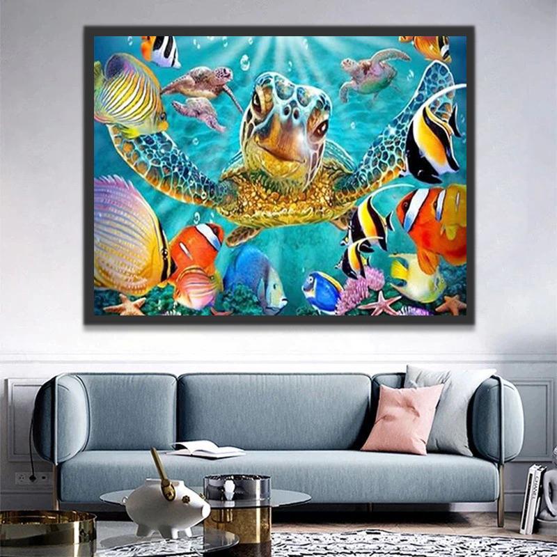 Mignonne Tortue Peinture par Numéros