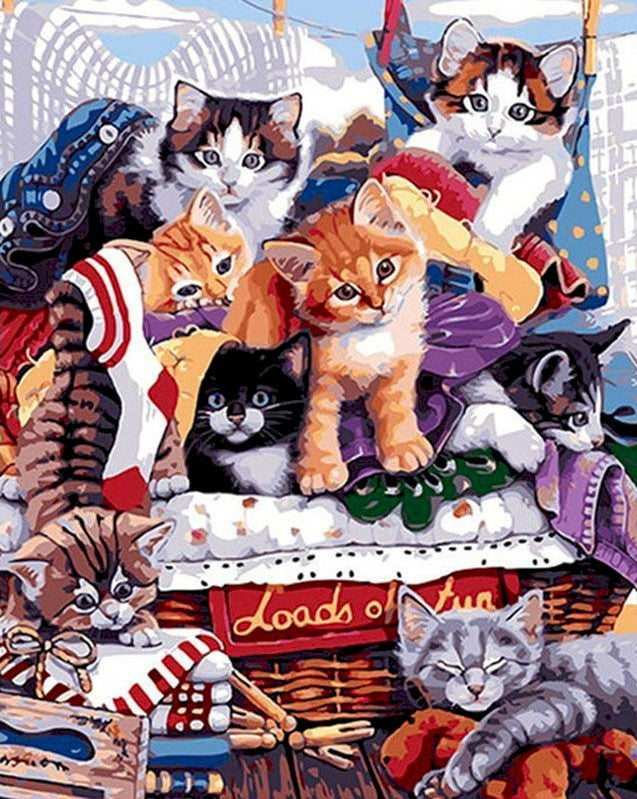 Mignons Chatons Peinture par Numéros