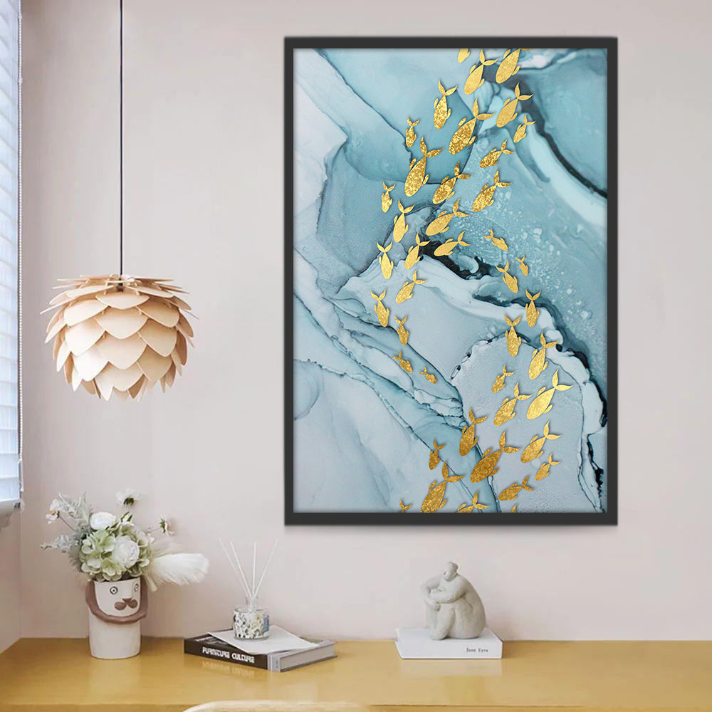 Mignons Poissons Dorés Peinture par Numéros