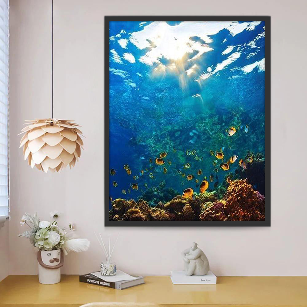 Monde de Mer Joli Peinture par Numéros