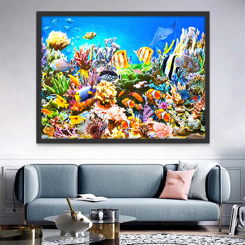 Monde du Poisson Magnifique Peinture par Numéros