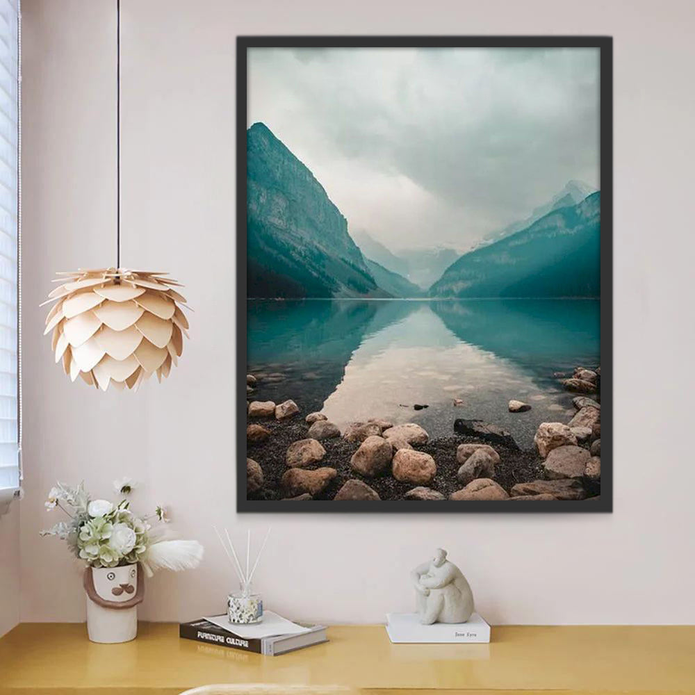 Montagne, Eau et Lac Peinture par Numéros