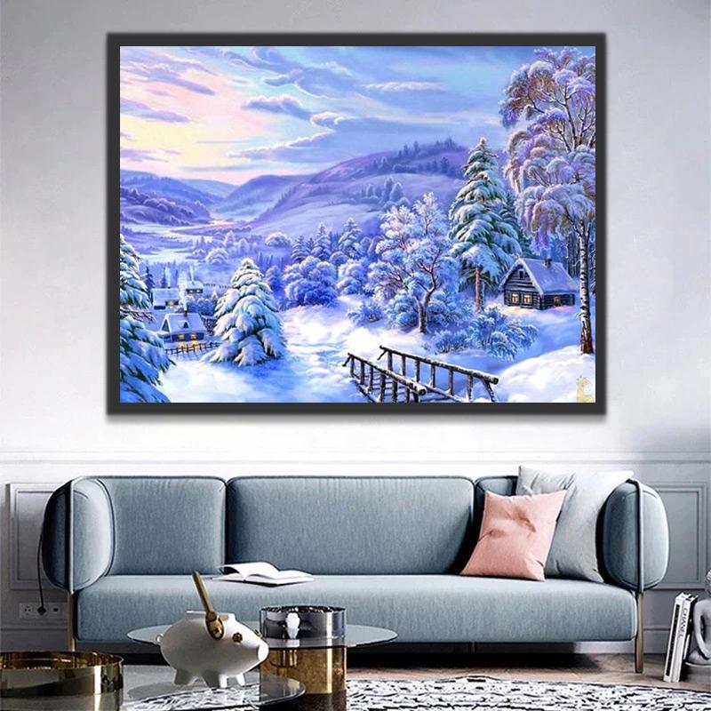 Montagnes de Neige Peinture par Numéros