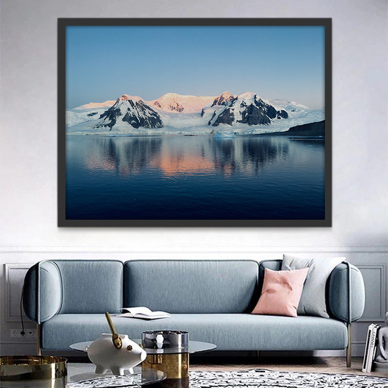 Montagnes Enneigées et Lac Peinture par Numéros