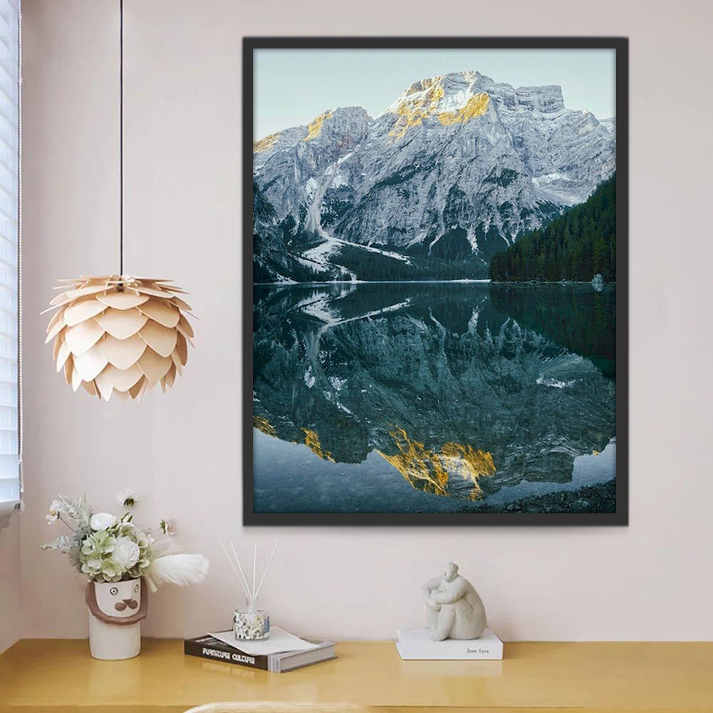 Montagnes et Lac Peinture par Numéros