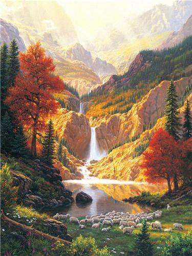 Montagnes Magnifique Peinture par Numéros