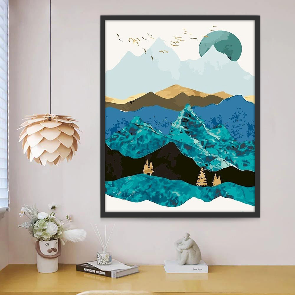 Montagnes Vertes Peinture par Numéros