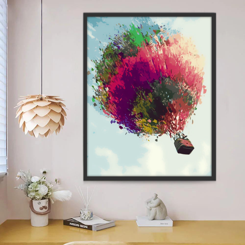 Montgolfière Multicolore Peinture par Numéros