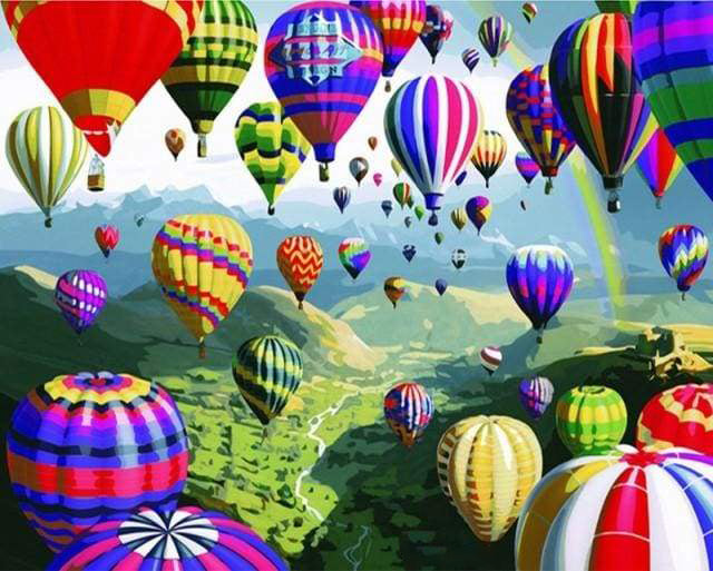 Montgolfières Peinture par Numéros