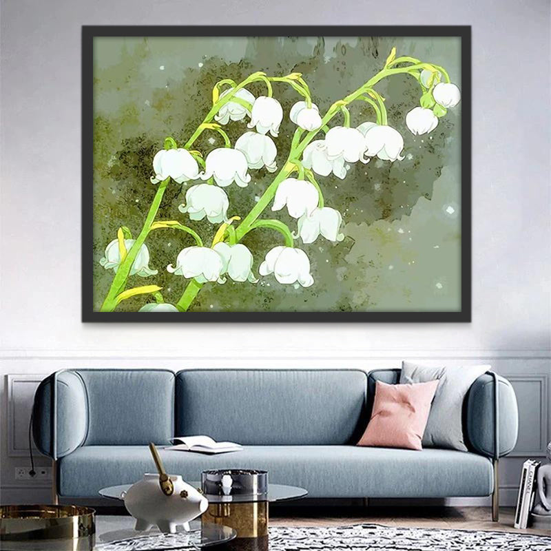 Muguets Blancs Peinture par Numéros