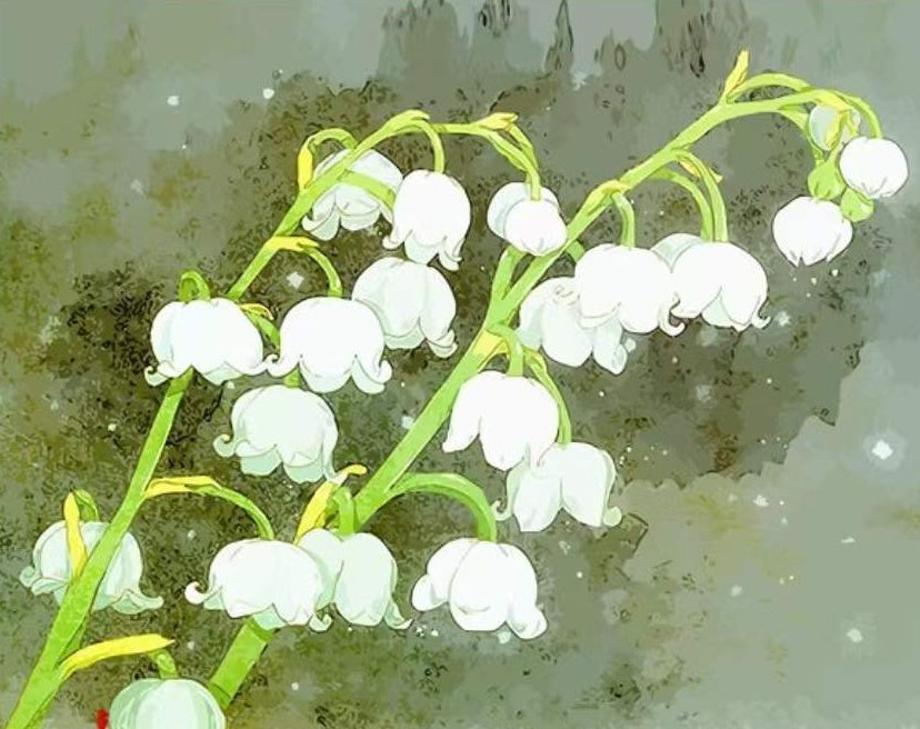 Muguets Blancs Peinture par Numéros