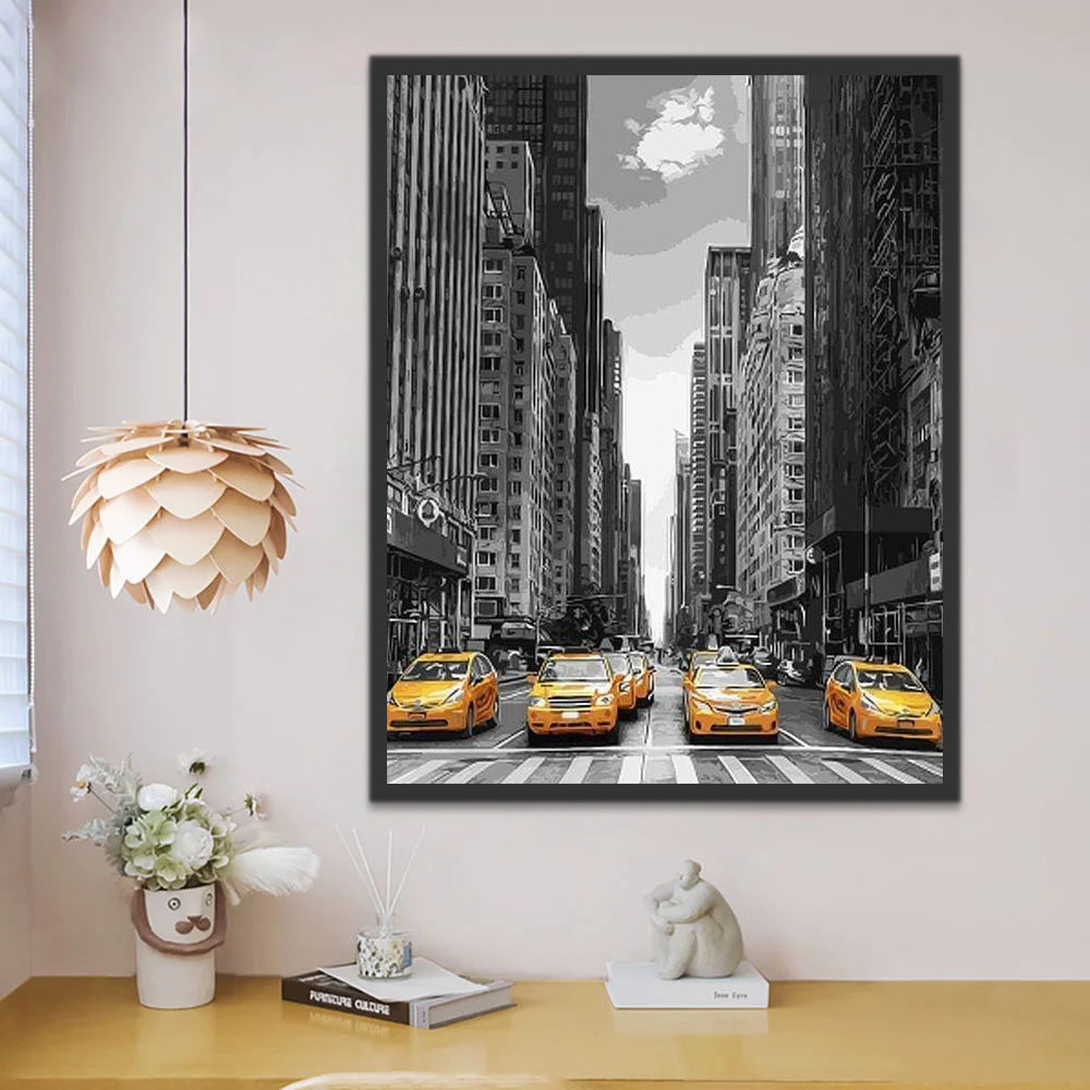 New York Animé Peinture par Numéros