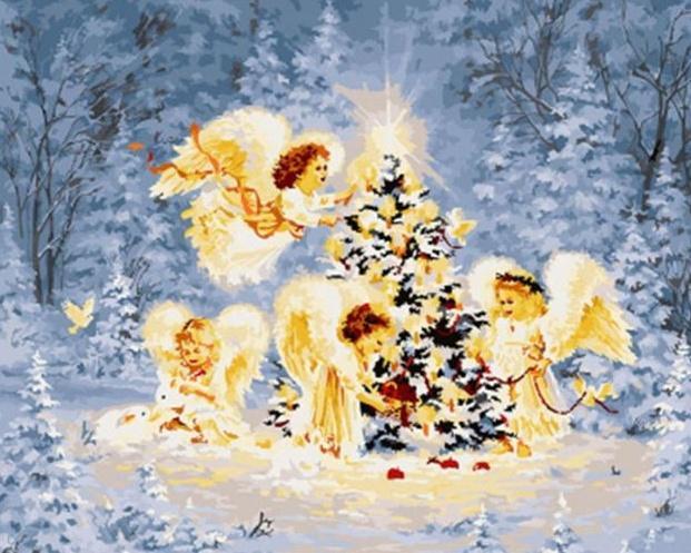 Noël Anges Peinture par Numéros