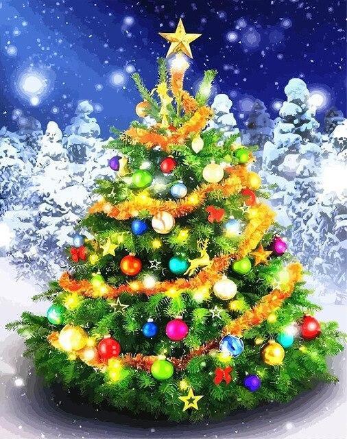 Noël Arbre Peinture par Numéros
