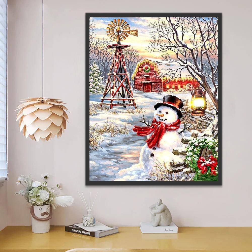Noël Campagne Peinture par Numéros