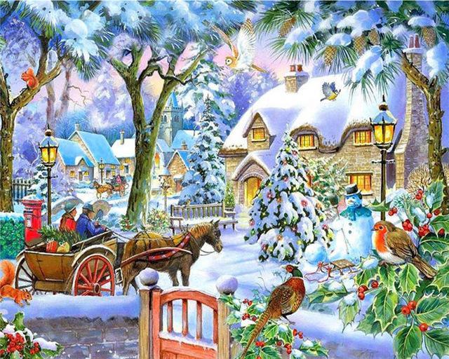 Noël chariot Peinture par Numéros