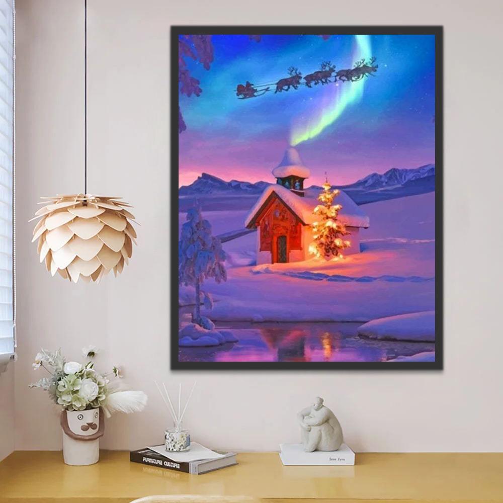 Noël d'hiver Peinture par Numéros