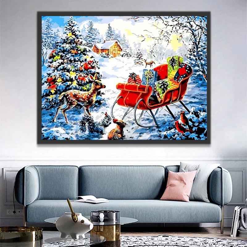 Noël Neige Peinture par Numéros