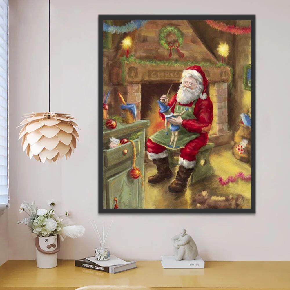 Noël Rouge Peinture par Numéros a
