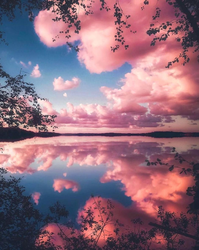 Nuages Roses Peinture par Numéros