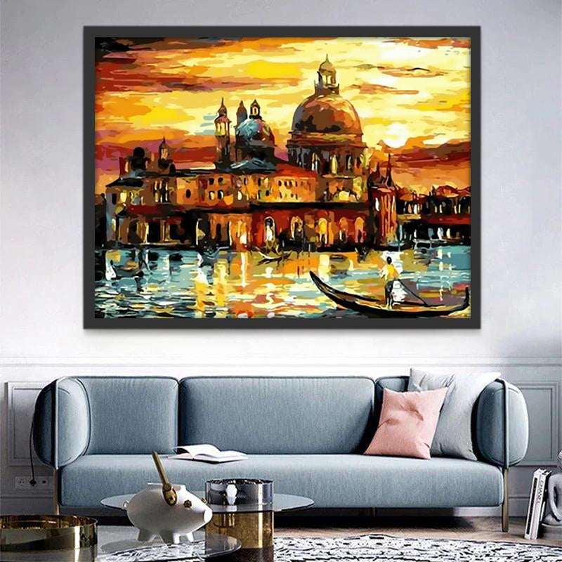 Nuit Dorée à Venise Peinture par Numéros