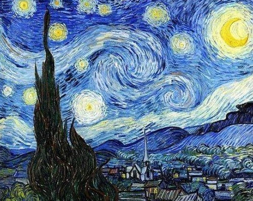 Nuit Etoilée Art abstrait Peinture par Numéros